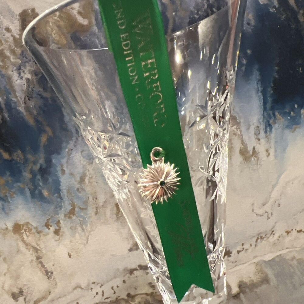 Waterford Snowflake Wishes Courage 2nd Edition Champagne Flute / See Details - Picture 2 of 11
